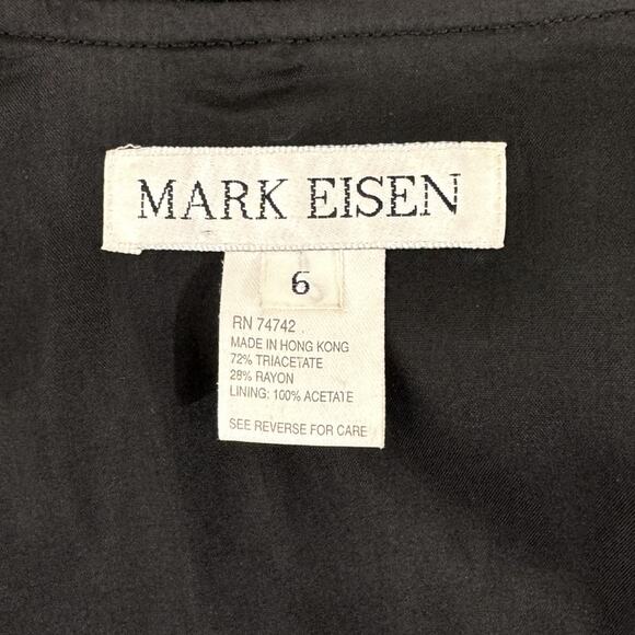 MARK EISEN Vintage Black Stand Collar Cropped Jacket - Picture 7 of 7